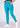 Teal blue cotton legging, front view