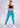 Teal blue cotton legging, full-length pose