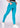 Teal blue cotton legging for women, side view