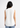 White sleeveless mandarin collar top, back view