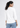 White V-neck top for women, back view