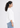 White V-neck top for women, side view