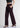 Wine wide leg trousers for women, side view