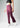 Wine flare pants, angled front view