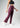 Wine flare pants, side view