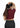 Wine ribbed crop top, back view